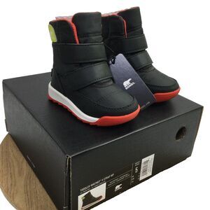 Sorel Kids Waterproof Winter Boot Whitney II Strap Round Toe Black Size 5 NWB